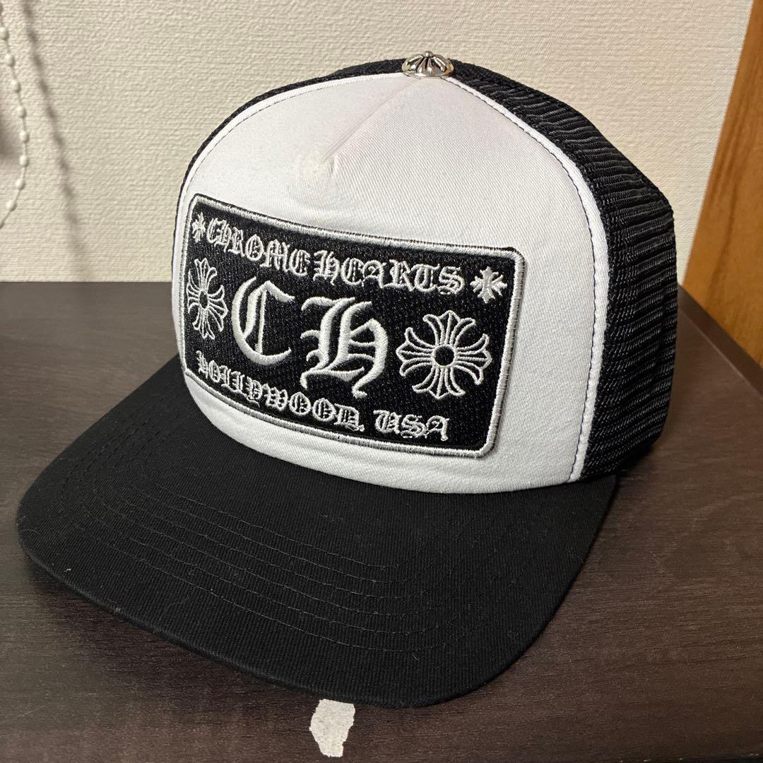CHROME HEARTS トラッカーキャップ ホワイト/ブラック - メルカリ