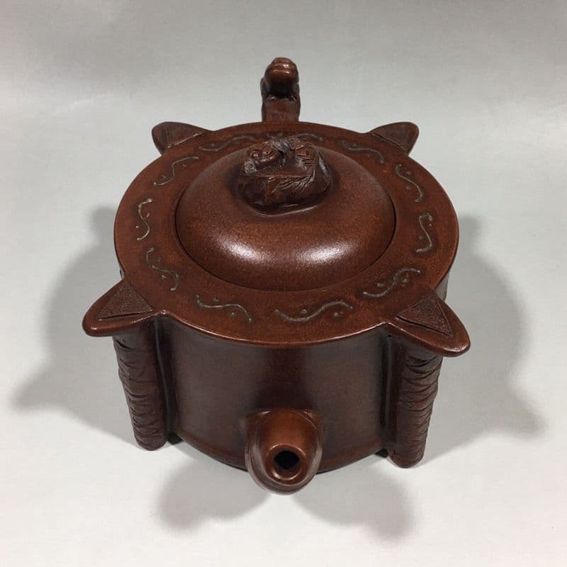 宜興  紫砂壷  チ竜紫砂壷  工芸品 美術品 置物