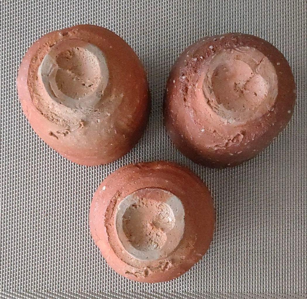 焼締め　湯呑み ３個