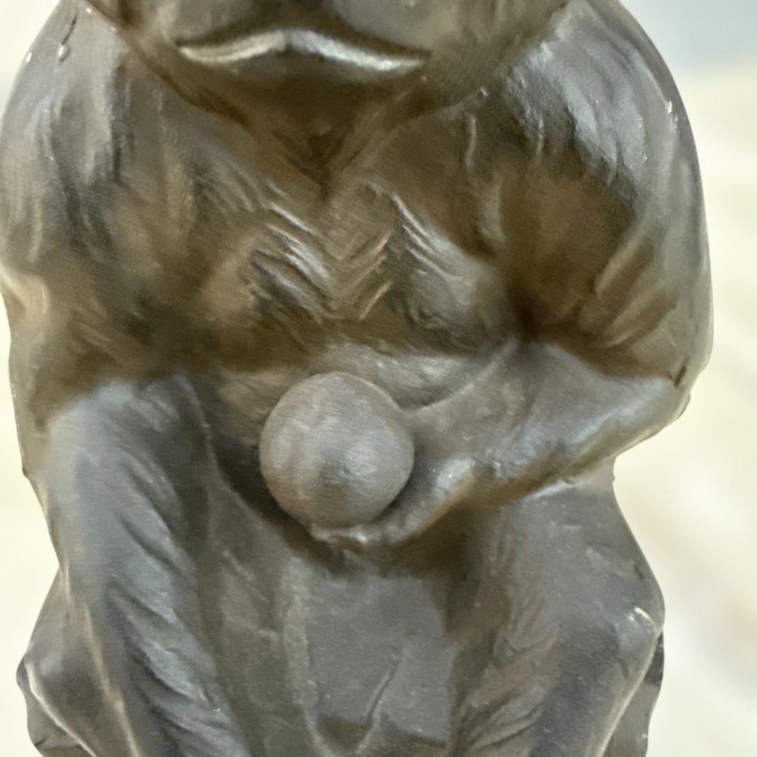 高岡鉄器 環水作 鉄製 猿の置物 約20cm オプジェ