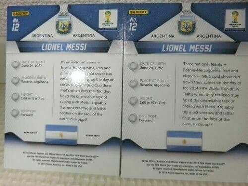 Panini Prizm 2014 メッシ Refractor シルバー他