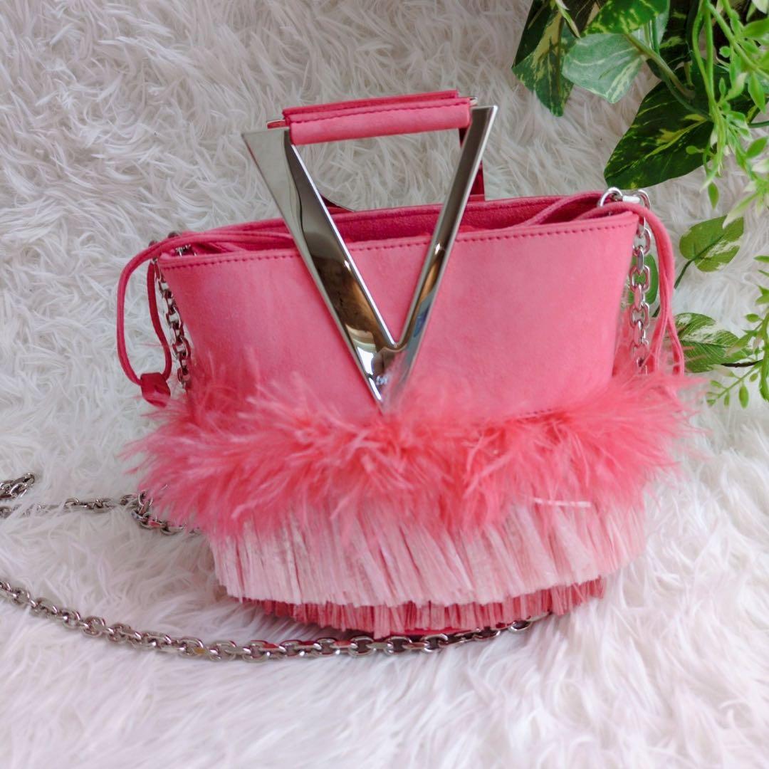 ◾︎極美品◾︎ ロジェ・ヴィヴィエ RV ミニ バケット バッグ ショルダー ピンク
