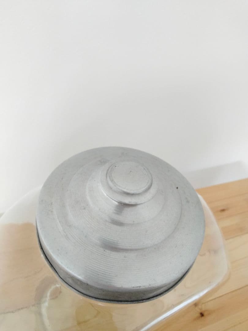 ガラス瓶 昭和レトロ キャンディポット ブリキ蓋付き 駄菓子 猫瓶 昭和初期