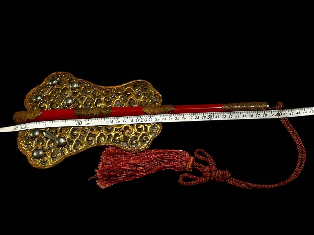 軍配団扇 時代金工 飾り金具 彫金 金属工芸