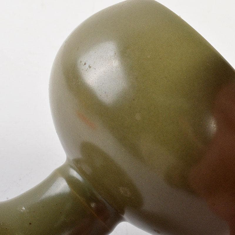 中国 大明嘉靖年製 茶葉末釉 高足杯 合わせ箱 C 6800