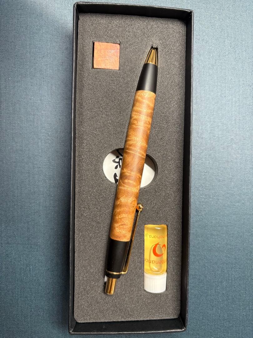 野原工芸マーブルウッドスタンダードボールペン玉クリップ 高