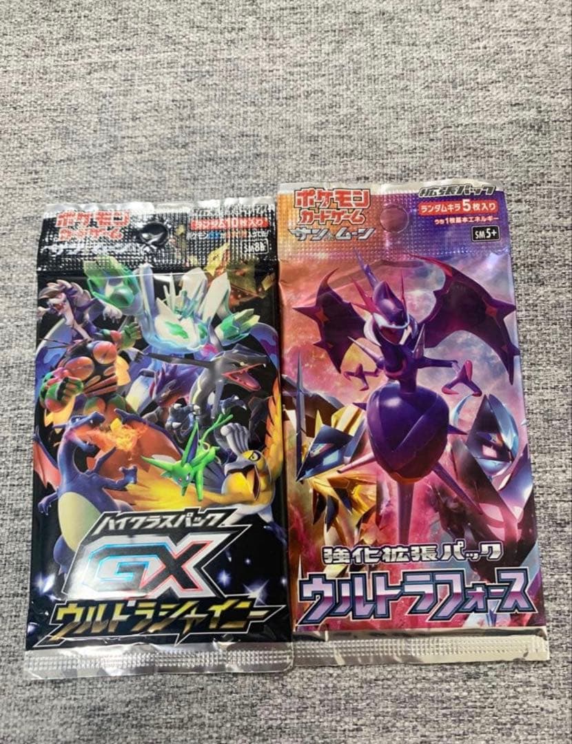 ポケモンカードGXウルトラシャイニウルトラフォース未開封パック《ポケカ》2パック