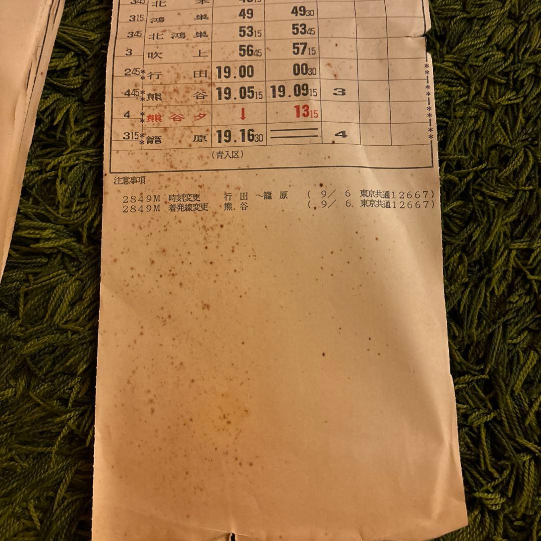 鉄道　スタフ　籠原区　13行路