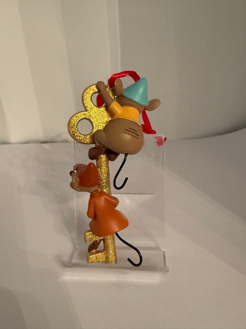 シンデレラ　ジャックとガスのキーオーナメント　クリケットオーナメント