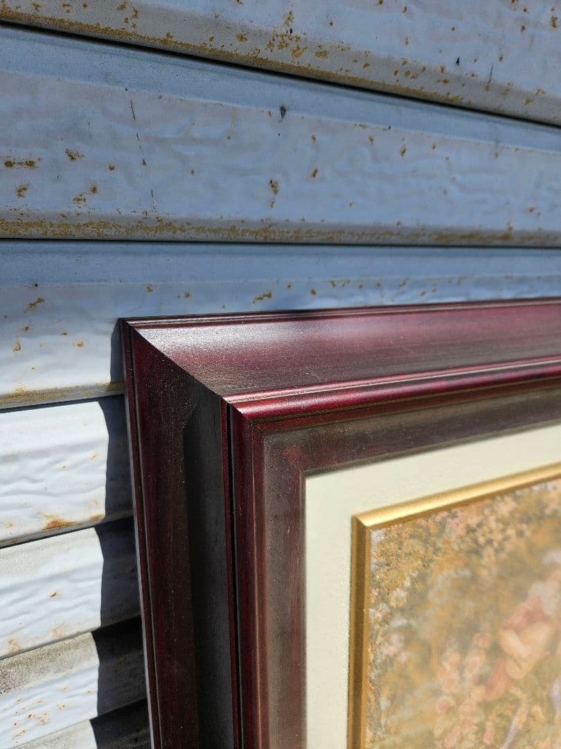 アンティーク ゴブラン織り 額装 タペストリー フランス 美術品 壁掛け