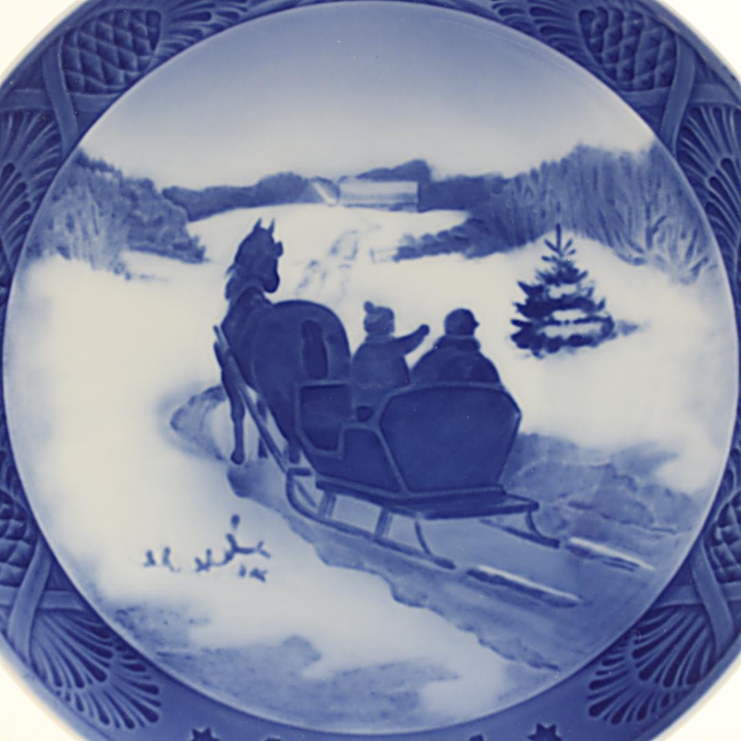 1964年「クリスマスツリーを採りに行く」イヤープレート ロイヤルコペンハーゲン