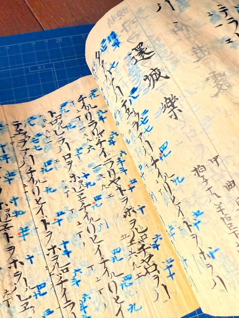 和綴 手書き篳篥譜原本 稀少・伶家口傳の書