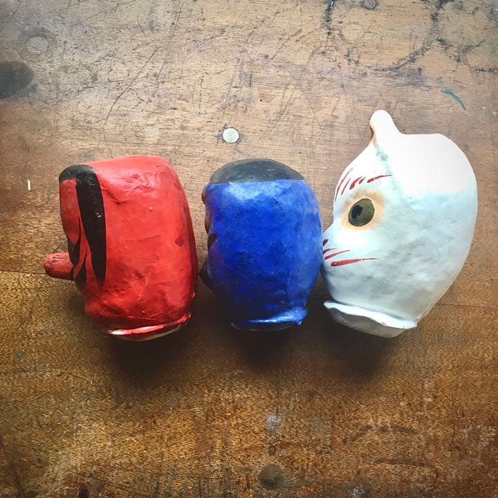 埼玉県 廃絶 郷土玩具 越谷市 砂原張子 松沢栄一 第六天神社 天狗