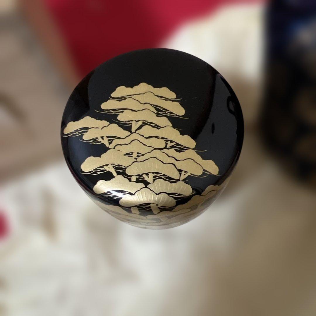 塗師 岡本陽斎 浜松蒔絵 黒中棗 供箱 仕覆