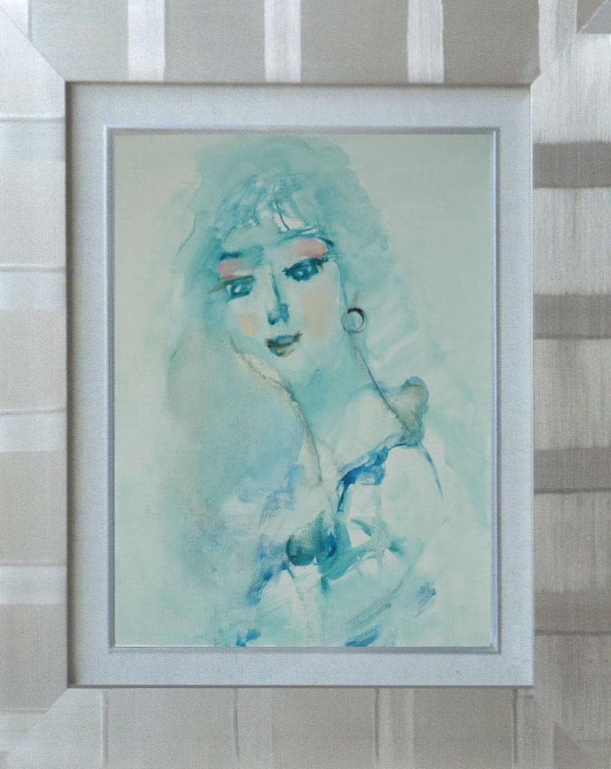 油絵 菅家令子 絵 絵画 インテリア F6-080112 人物 女性像