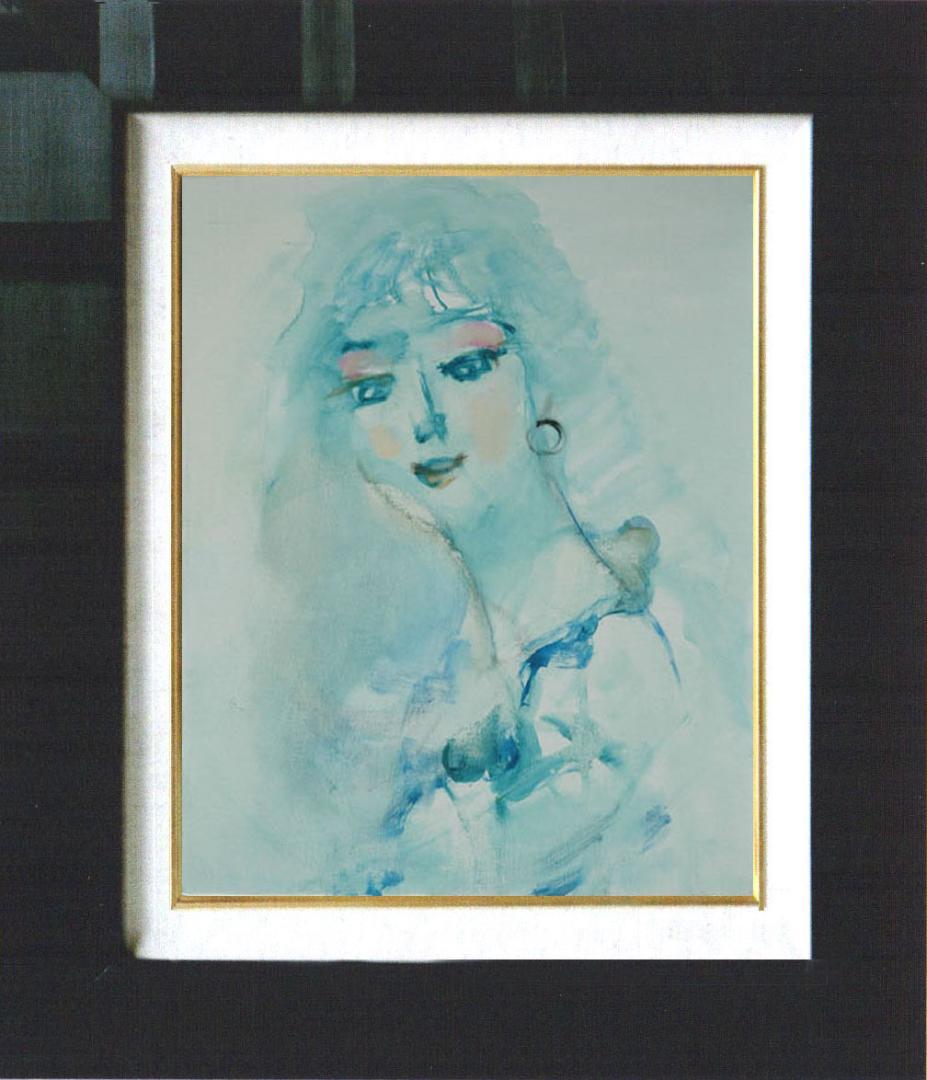 油絵 菅家令子 絵 絵画 インテリア F6-080112 人物 女性像