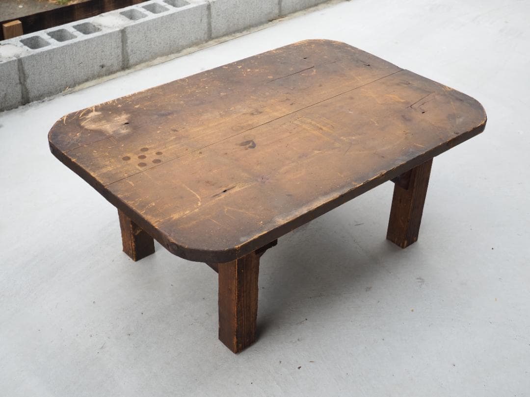 木製 テーブル 座卓 ローテーブル 子ども机 レトロ オールド感あり