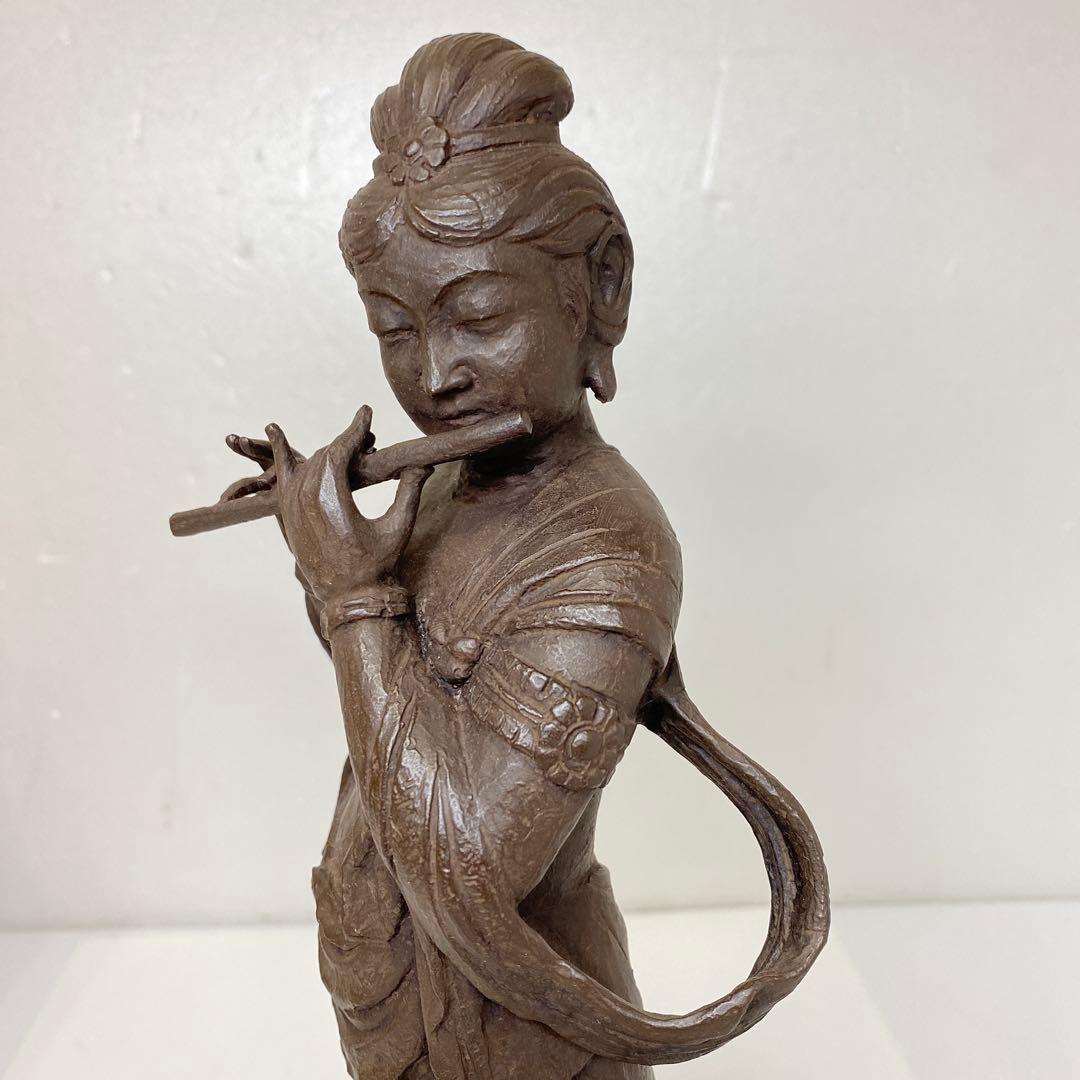 喜多敏勝　ブロンズ「幸笛」　共箱　3807g トヒト　東さ7-0713☆2F