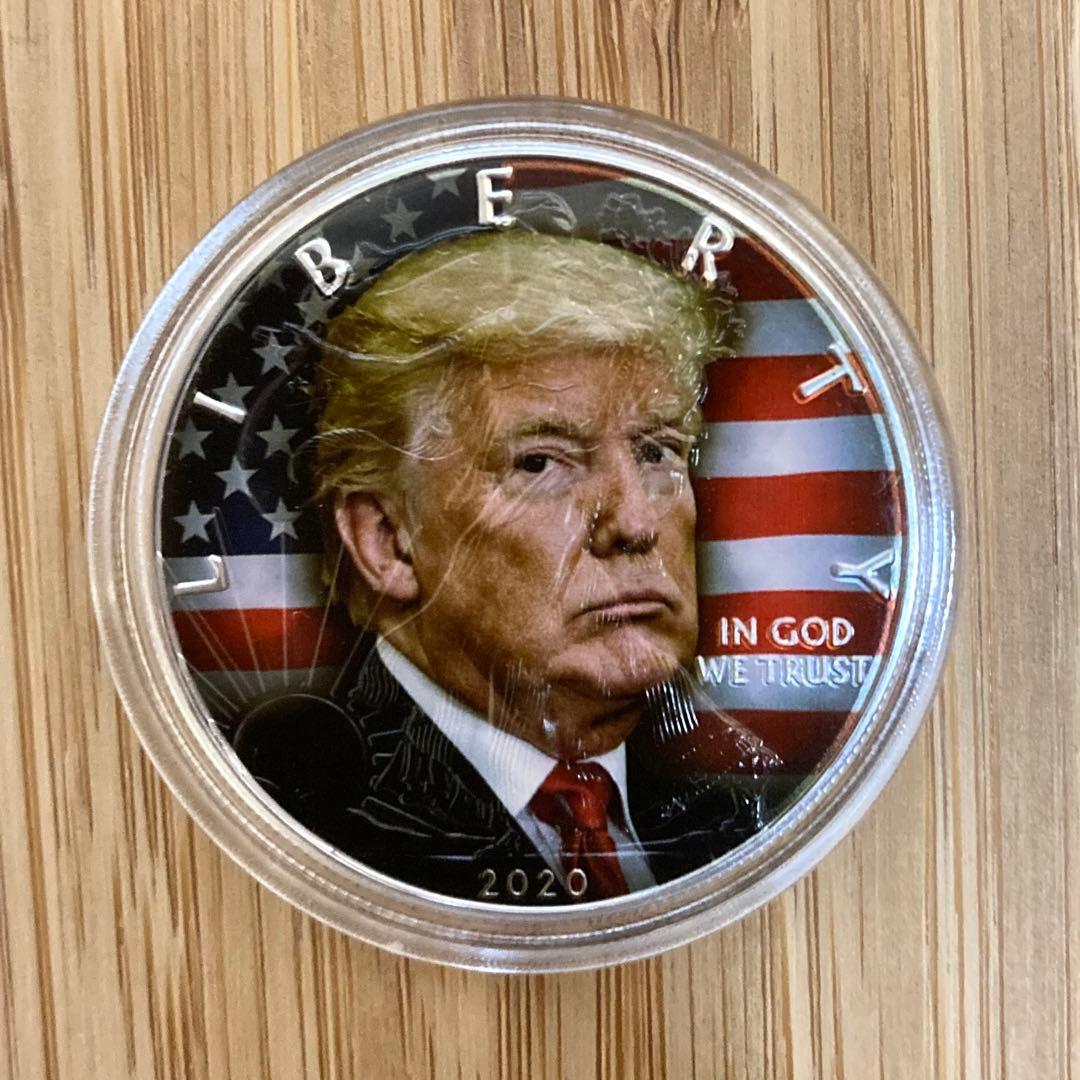 トランプ大統領 カラー銀貨 2020 ディープステート 1オンス No.45