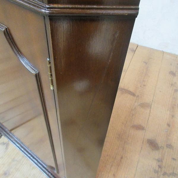 イギリス アンティーク 家具 コーナーキャビネット 飾り棚 店舗什器 6021e