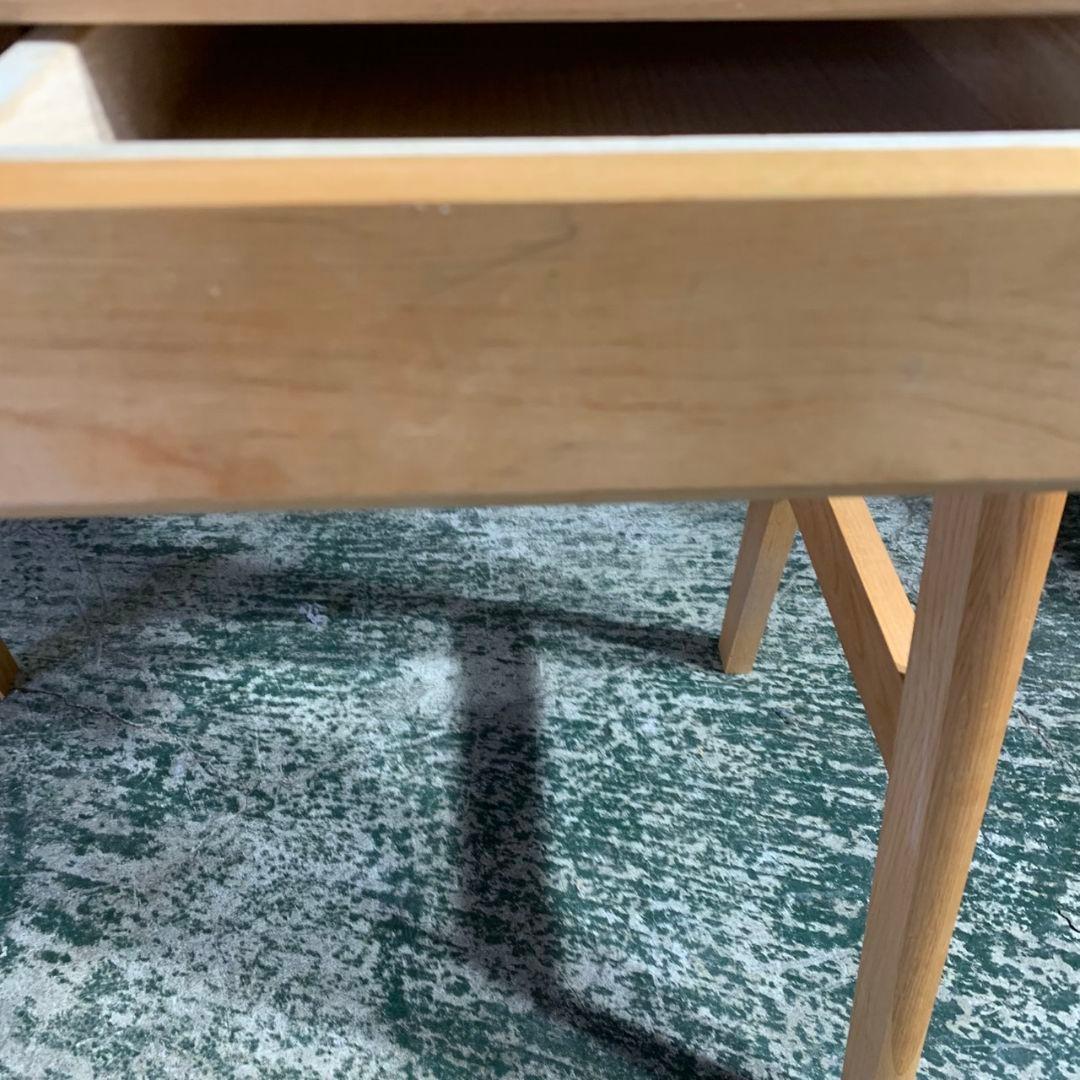 J492\" 現状品 掘田木工 天然木デスク W800