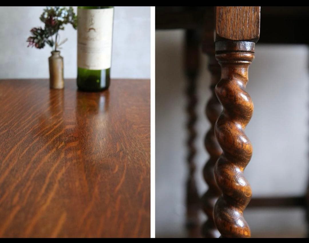 イギリスアンティーク古木ゲートレッグテーブル/木製バタフライ机