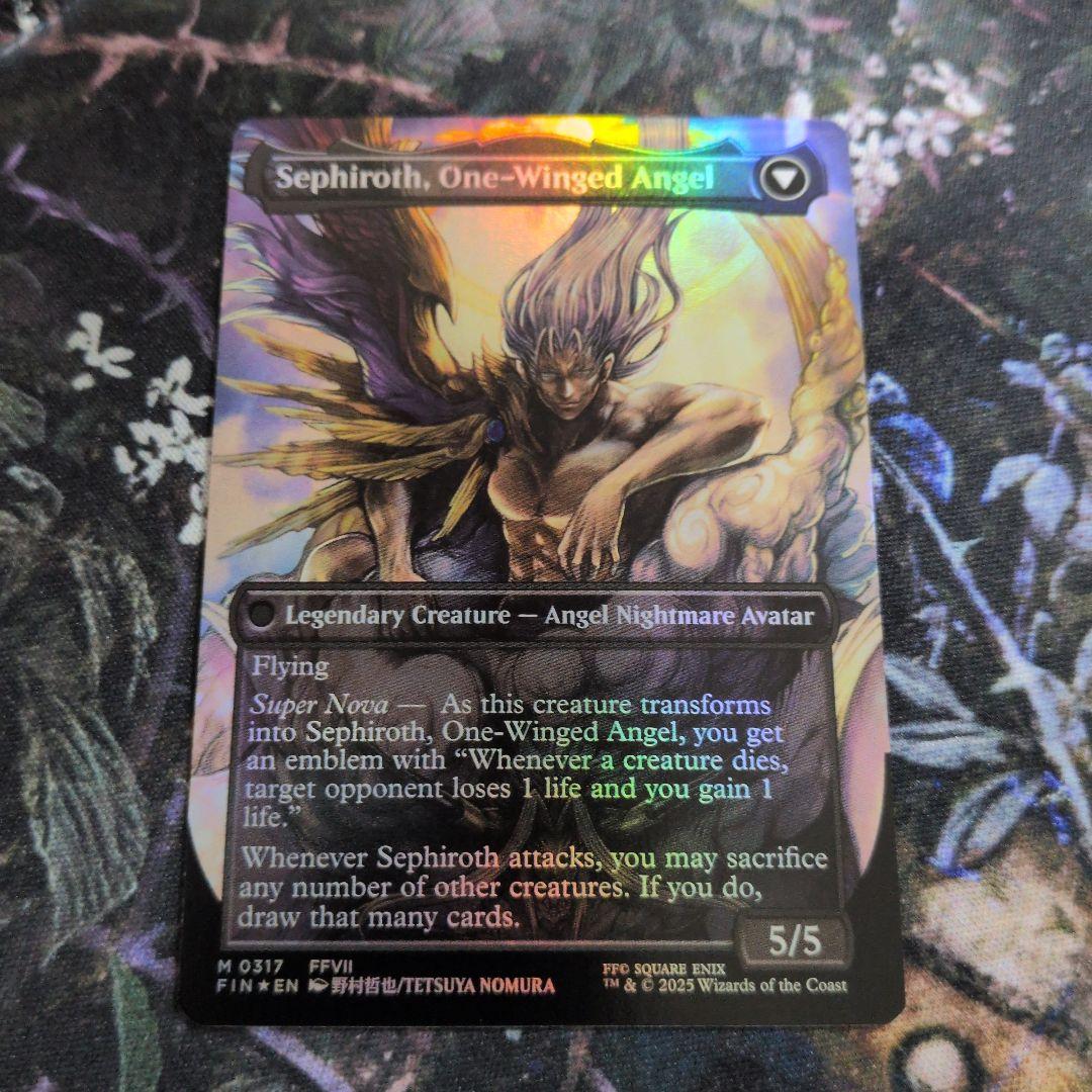 MTG 威名のソルジャー、セフィロス ボーダーレス版 foil 英語版