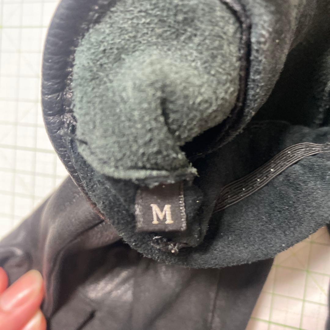 イサムカタヤマ ブラックレザー手袋 グローブMサイズ イサムカタヤマ