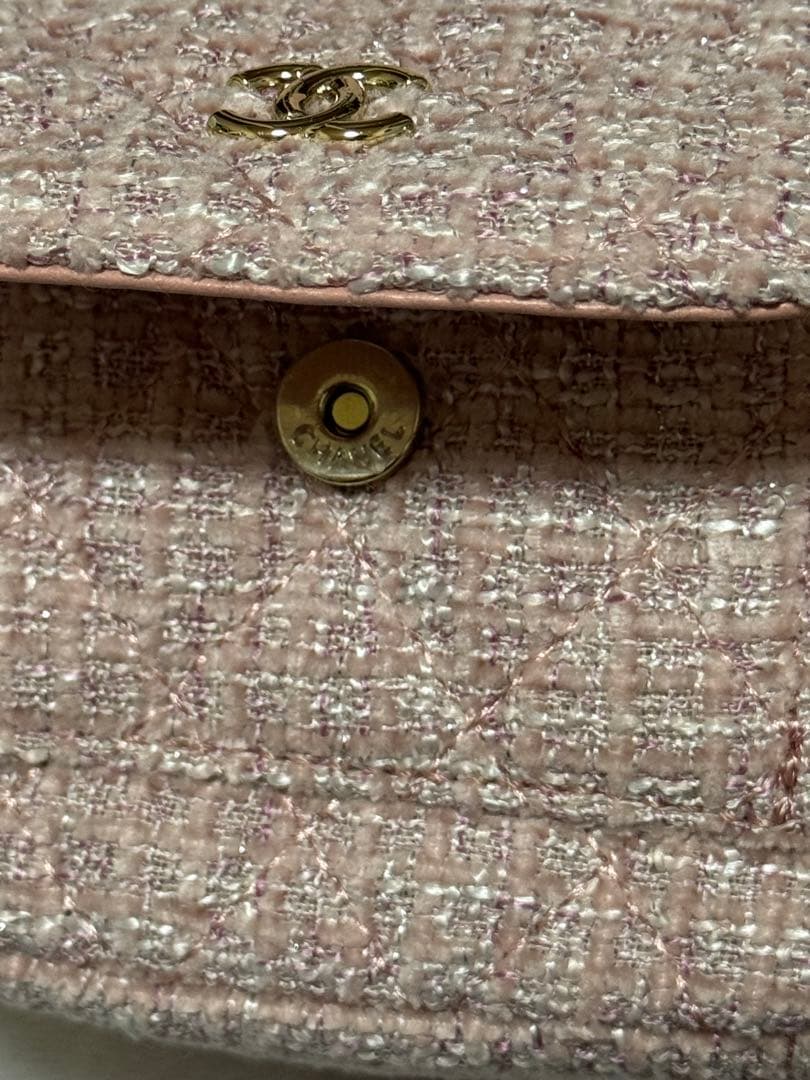 m*a様 シャネル　ノベルティ リュック ゴールド金具　ツイード　ピンク