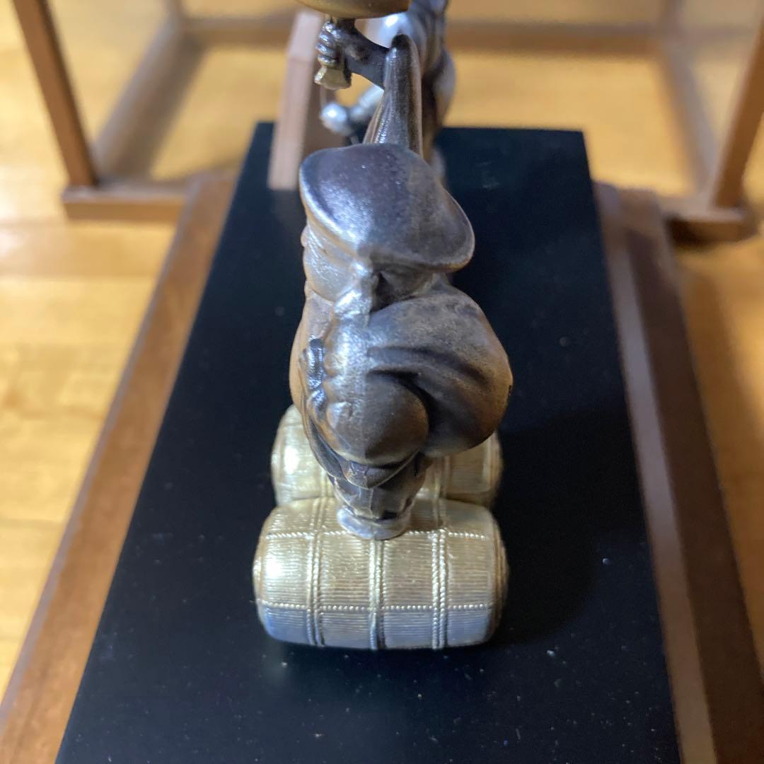 霹*！様 【縁起物・開運】大黒天 恵比寿 武比古作 純銀 工芸品 置物