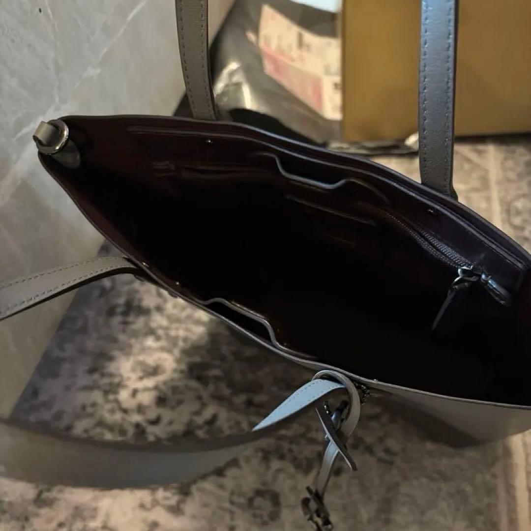 コーチ バッグ 2way グレー レザー 未使用 保管品