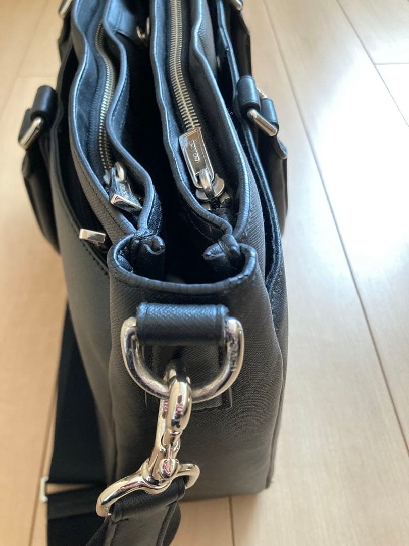 t*a様 COACH コーチ　ビジネスバッグ ブラック レザー