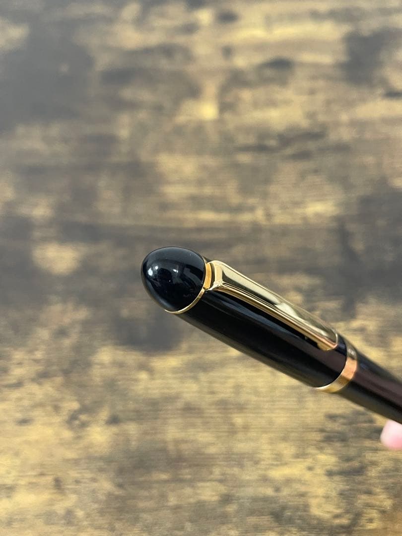 試筆のみ 細軟ニブ 14金 ゴールド×ブラック プラチナ 万年筆