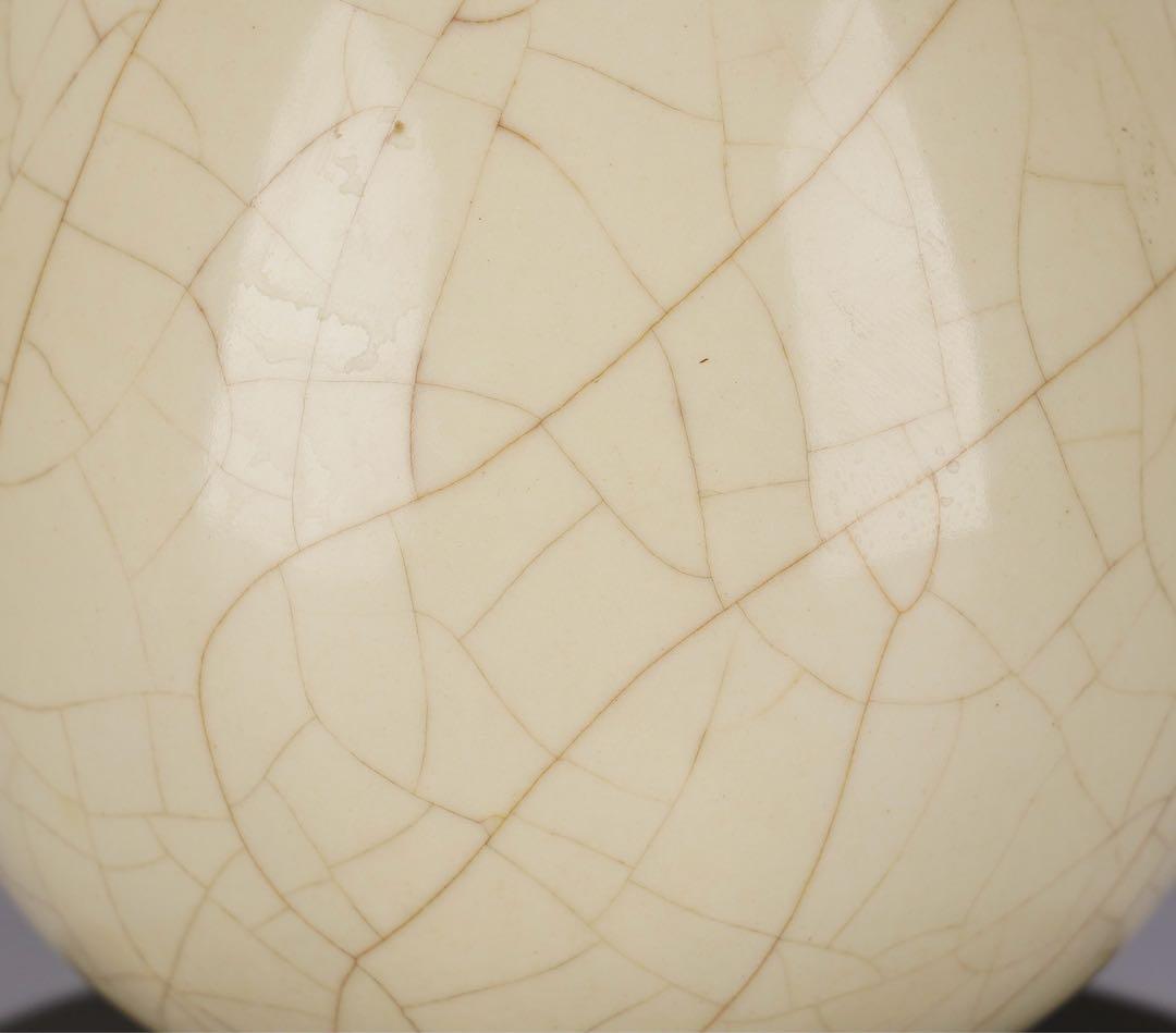 旧蔵 中国古美術 名窯 宋時代 月白釉玉壺 春瓶 貫入 景仁宫 文房具