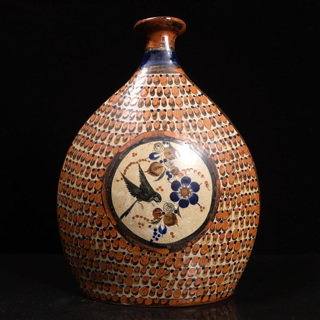 最終値下 ビンテージ トナラ焼 花瓶 メキシコ民芸 飾壷 置物