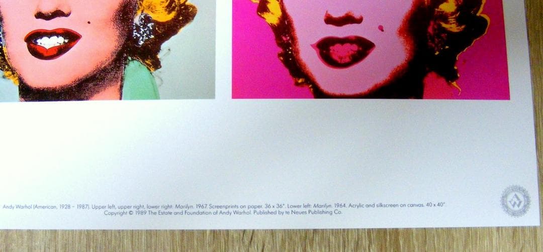ウォーホル 4 Marilyn (1964,1967) ドイツ製ポスター - メルカリ