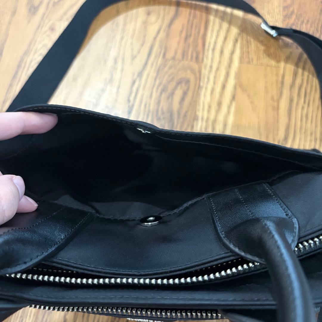 アニエスベー ハンドバッグ ナイロン ブラック