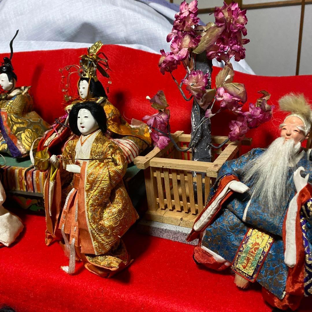 雛祭り　古い雛人形　１５体　お道具も　小さな　芥子雛　明治　大正戦前