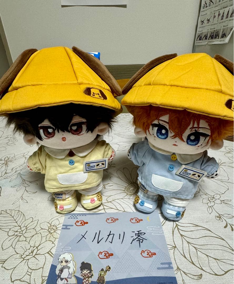 文豪ストレイドッグス文スト　太宰治 中原中也　ぬいぐるみ　着せ替え20cm