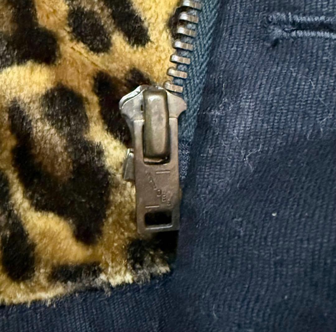 WACKO MARIA　ワコマリア　デッキジャケット　レオパード　M　黒