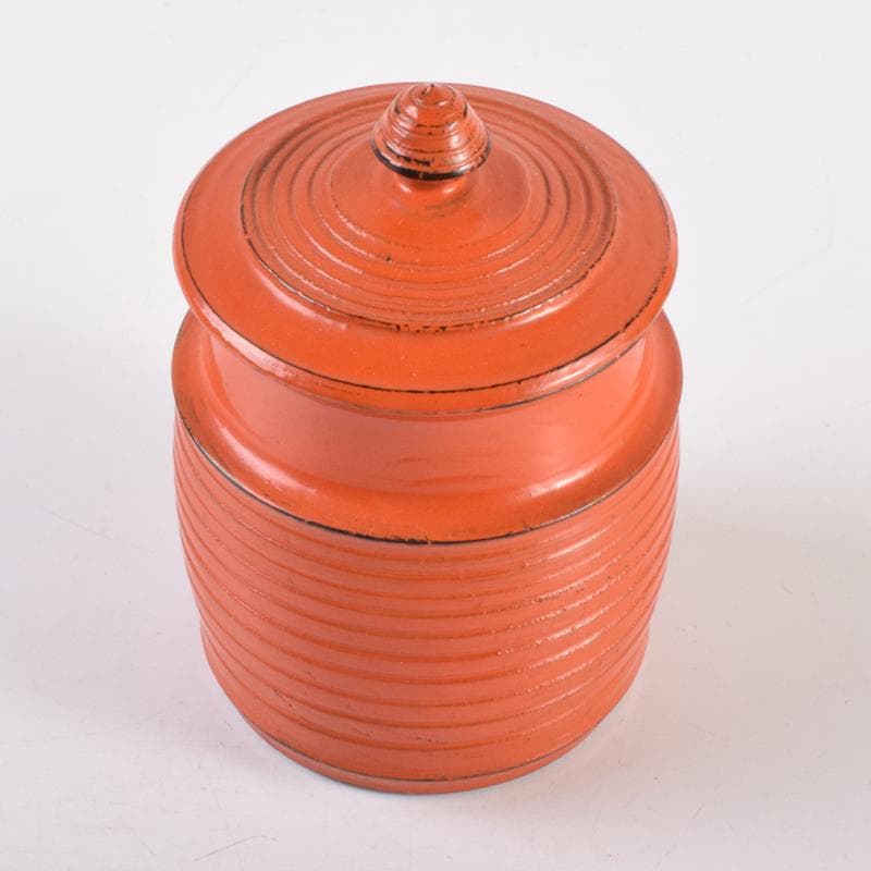 茶道具　根來塗　蓋物　茶入　在銘　共箱　V　7140