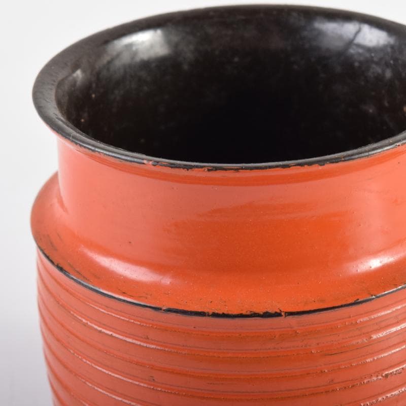 茶道具　根來塗　蓋物　茶入　在銘　共箱　V　7140