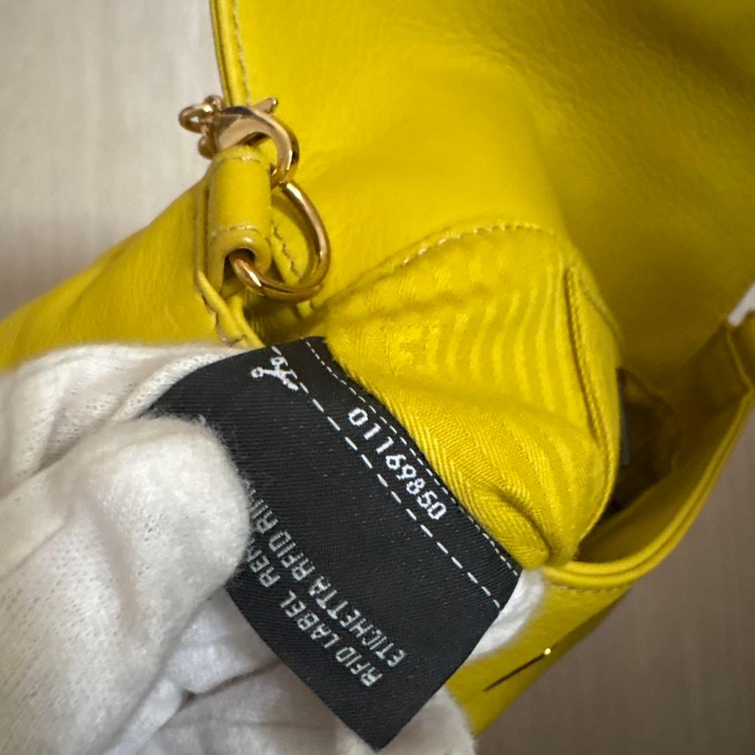 【美品】FENDI バック　チェーン　黄色　ショルダーバック