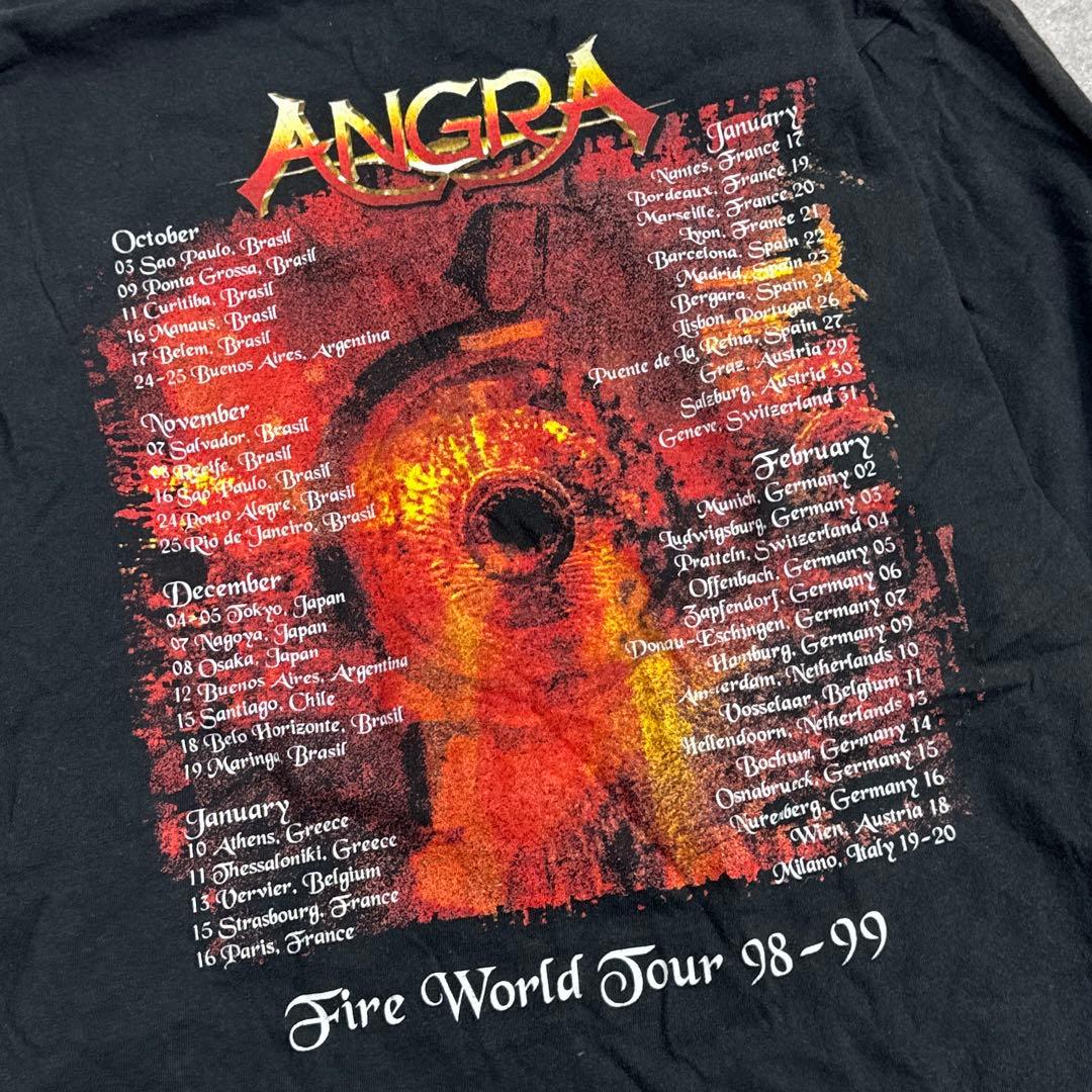 希少 90s ANGRA ヴィンテージ バンド ツアー ロングTシャツ 当時物