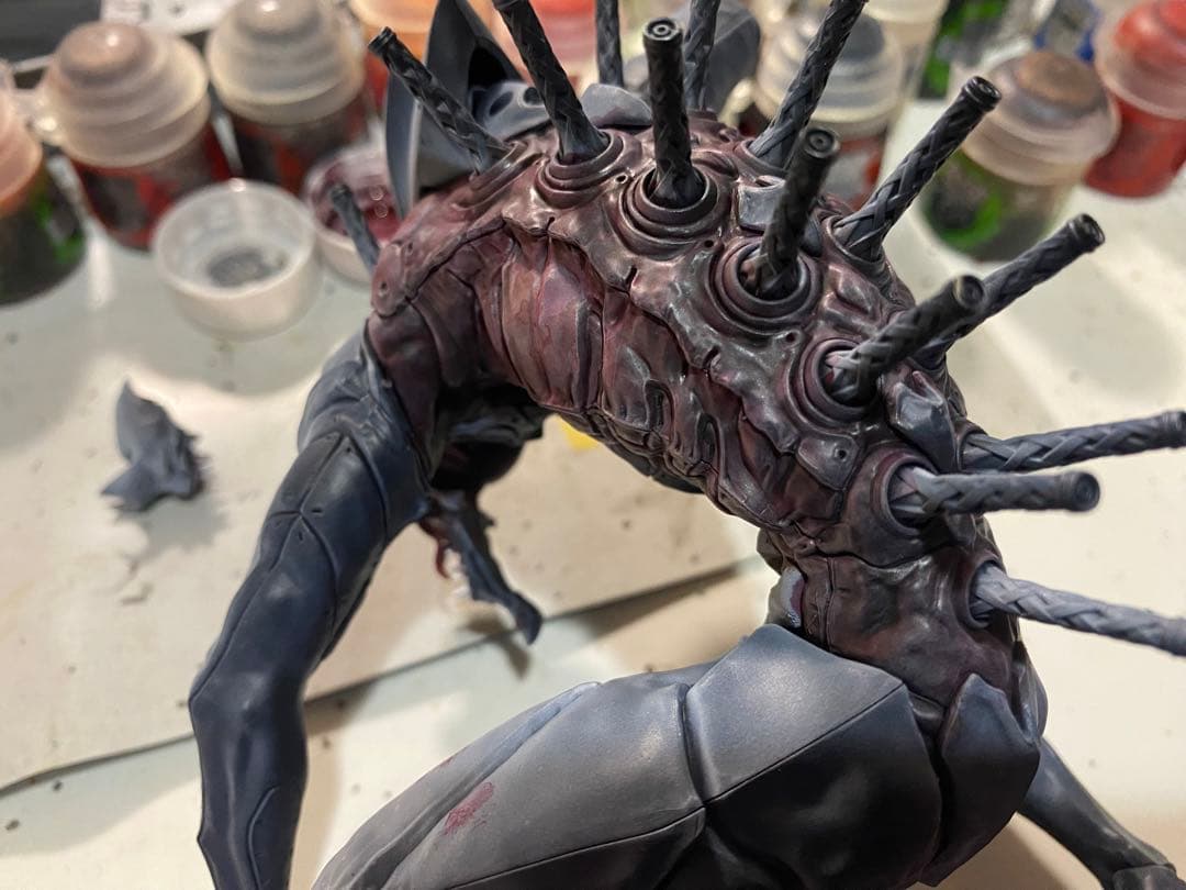 海洋堂，エバンゲリオン2号機獣化ビースト製作塗装完成品