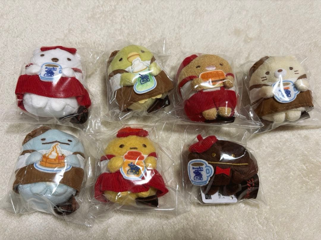 コメダ珈琲店×すみっコぐらし てのりぬいぐるみ 7点セット ロフト限定