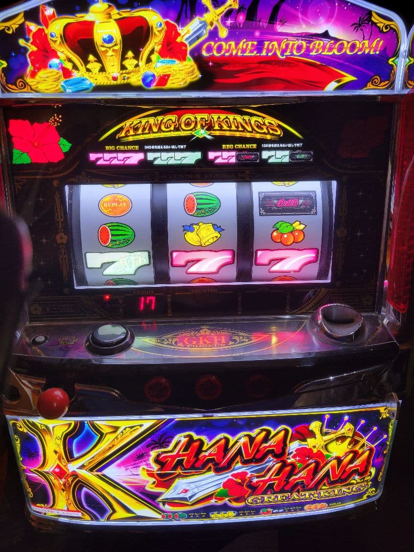 5号機 グレートキングハナハナ ミッドナイトパネル 実機 コイン不要機