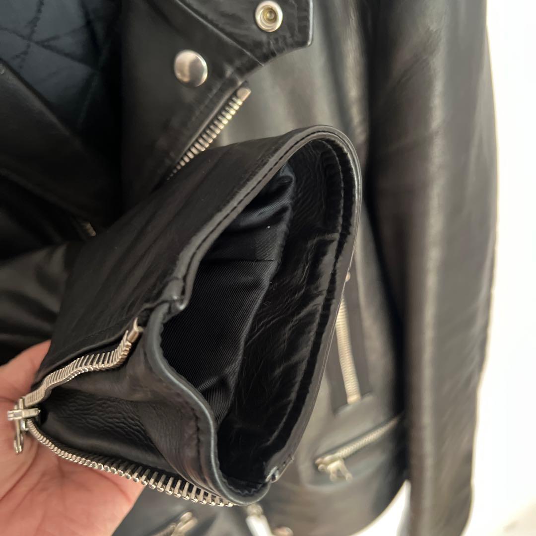 最終価格】美品 LANVIN 最高級カーフ仕様 ライダース 48