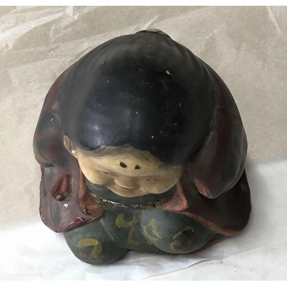 e1491 鵤幸右衛門 お福 高さ14cm 人形屋 幸右衛門 伏見人形 土人形