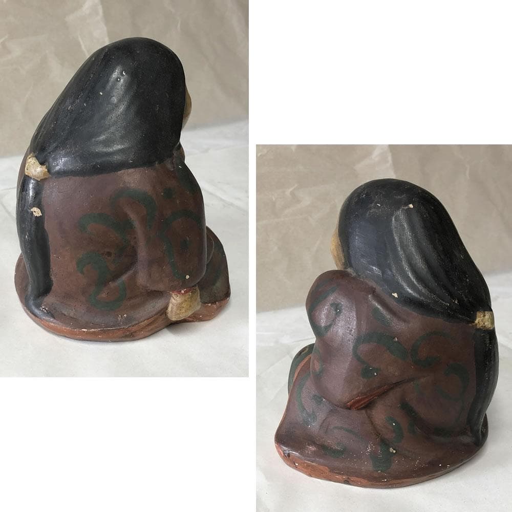 e1491 鵤幸右衛門 お福 高さ14cm 人形屋 幸右衛門 伏見人形 土人形